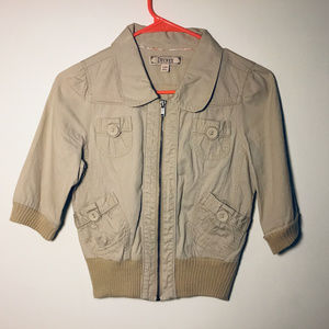 Decree 3/4 Sleeve Zip Front Jacket Size S/CH
